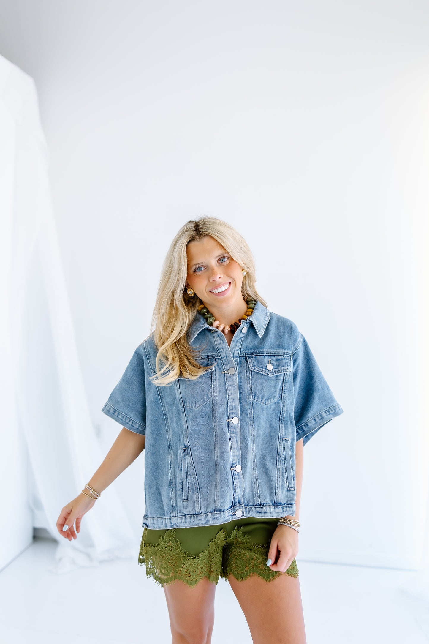 DENIM CAPE JACKET