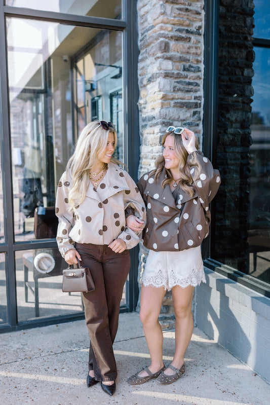 POLKA DOT BOMBER JACKET