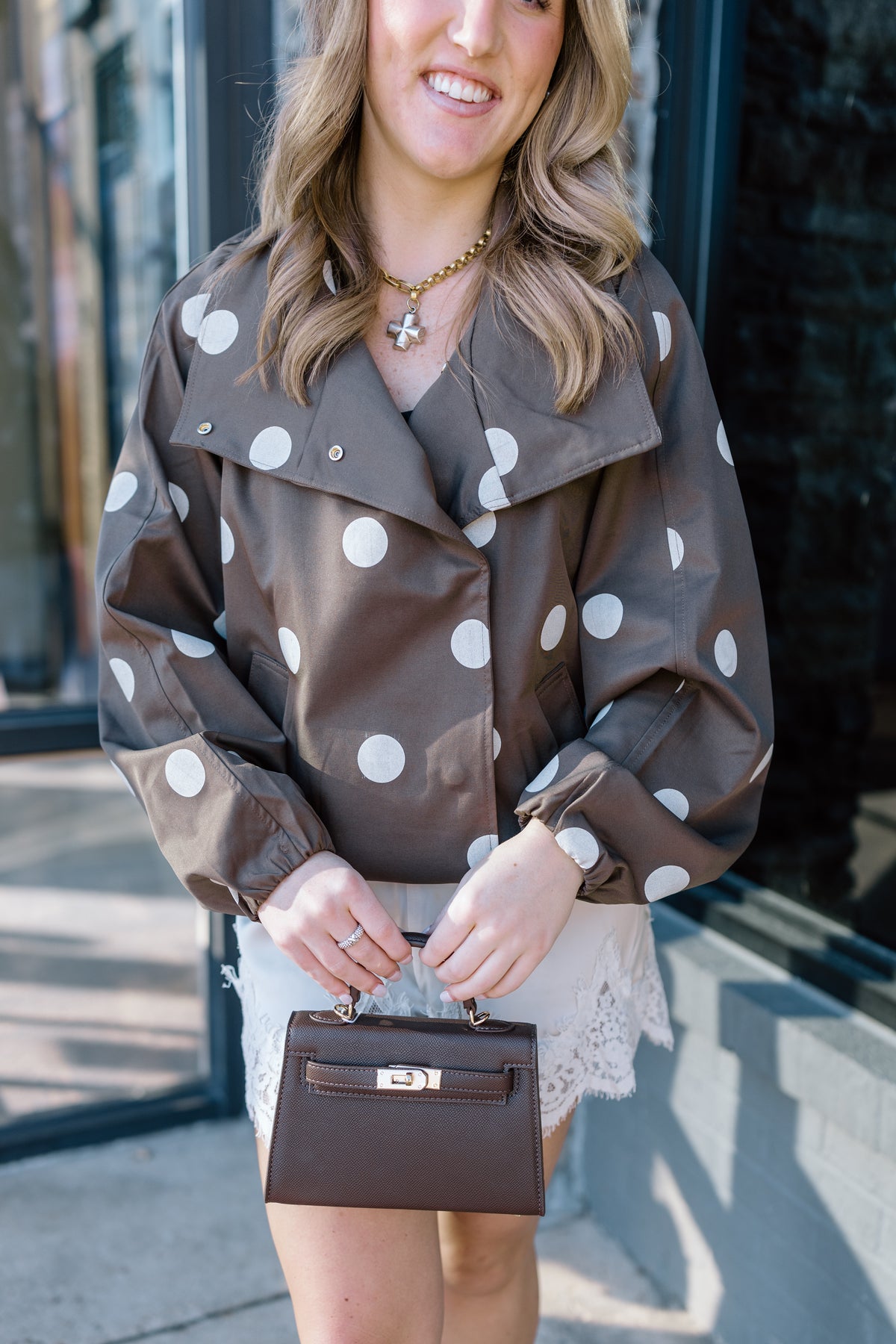 POLKA DOT BOMBER JACKET