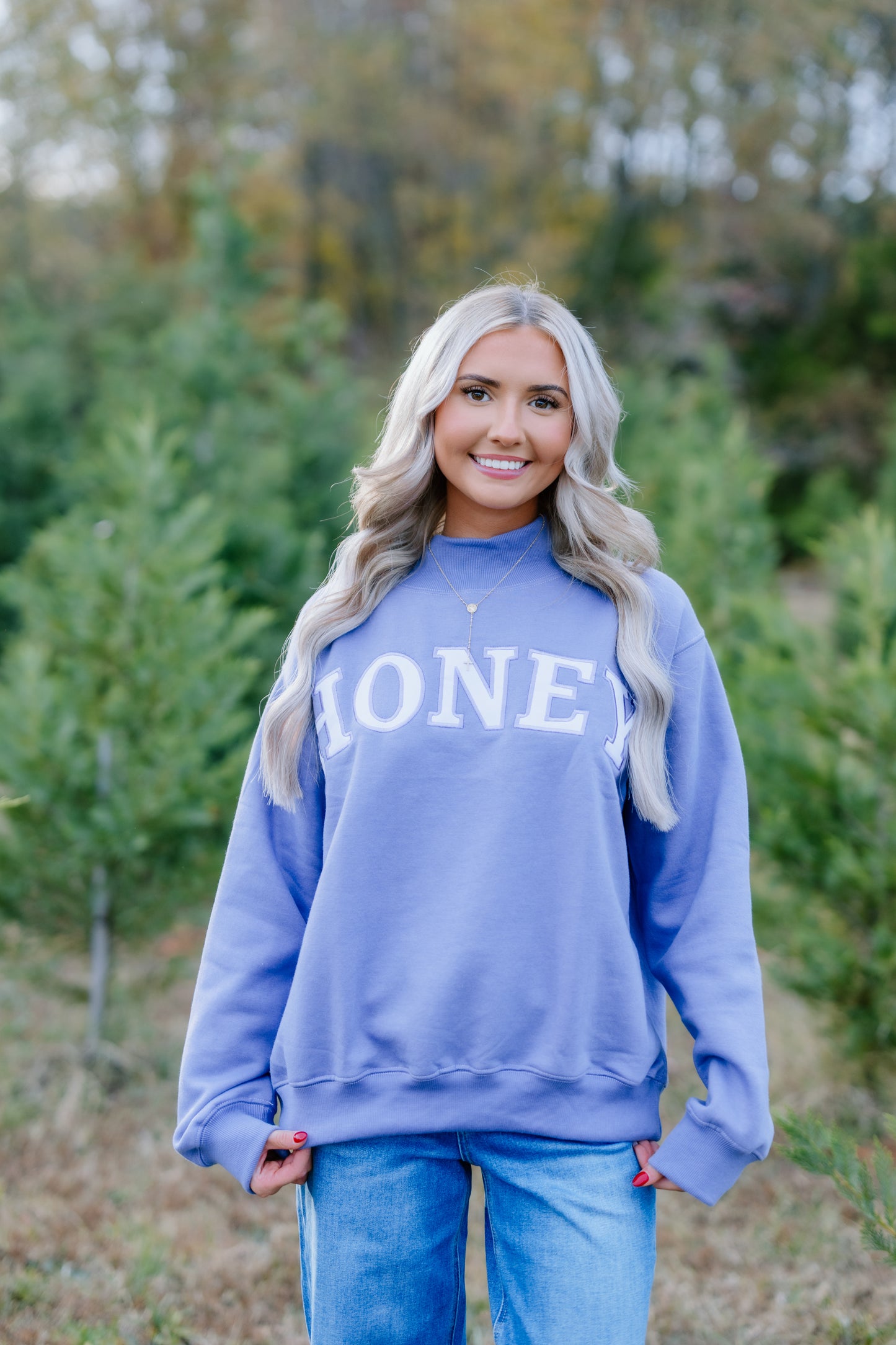 HONEY MIDNIGHT PURPLE MOCK NECK