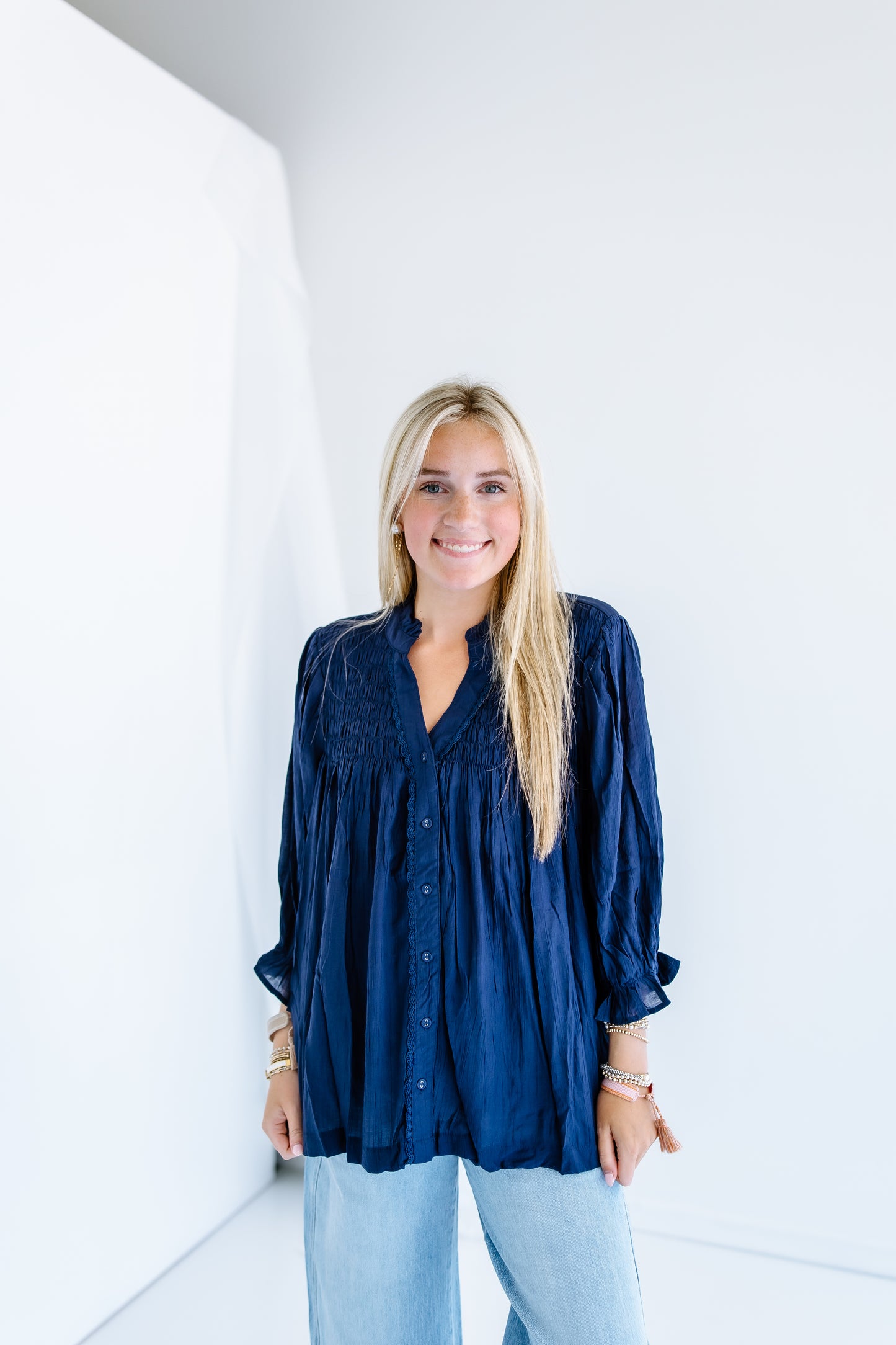 UNTIL THEN SMOCKED TOP