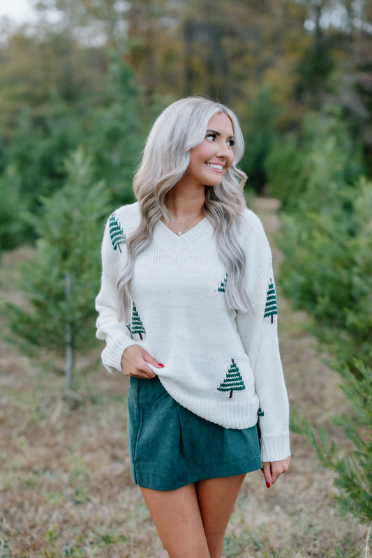 CHUNKY TREE SWEATER TOP