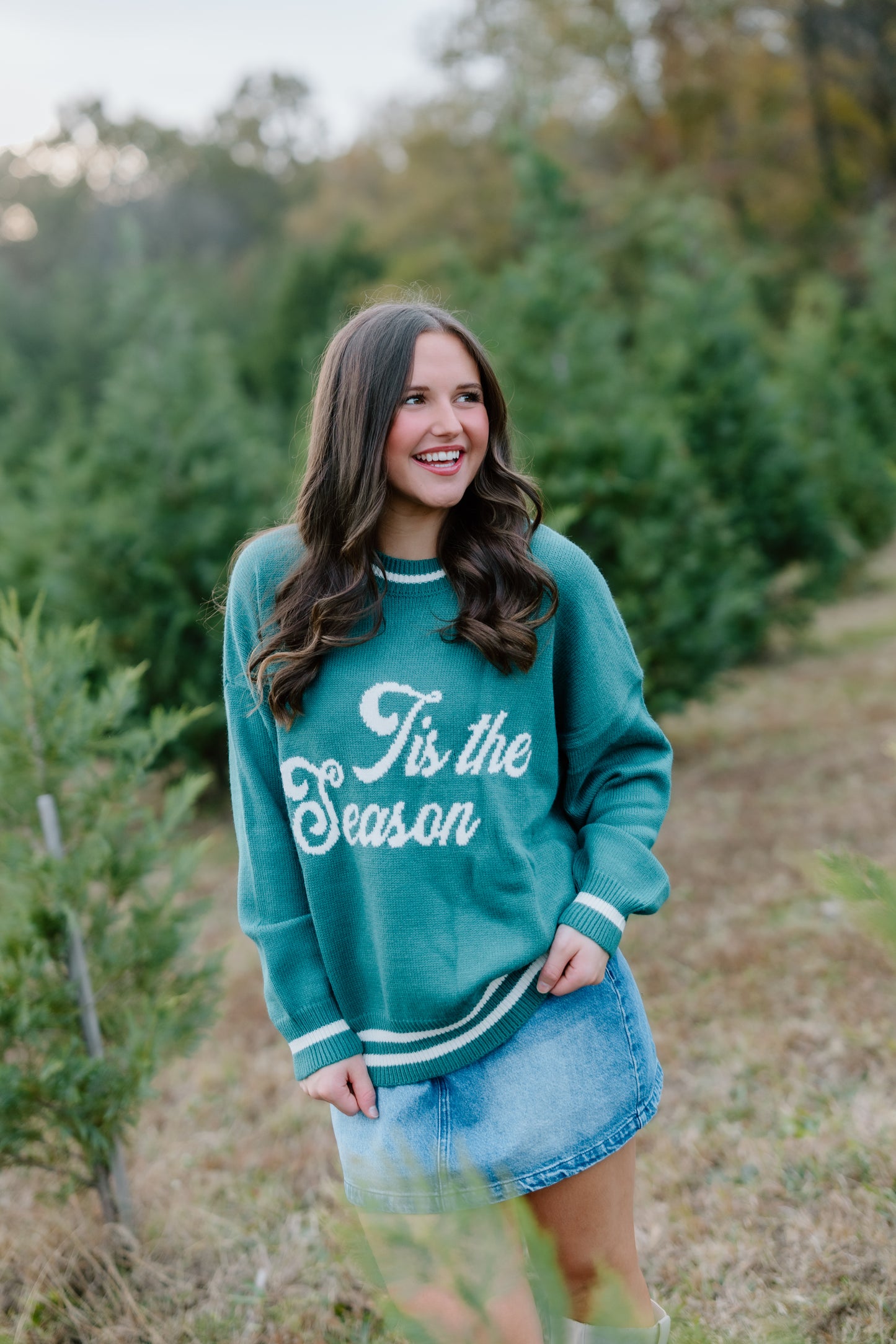 TIS THE SEASON STRIPE SWEATER