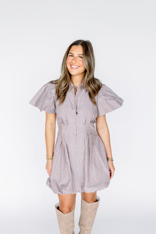 RILLY STRIPE MINI DRESS