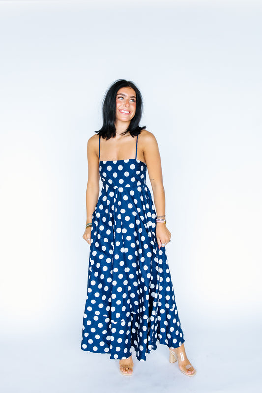 ANNI POLKA DOT MAXI DRESS