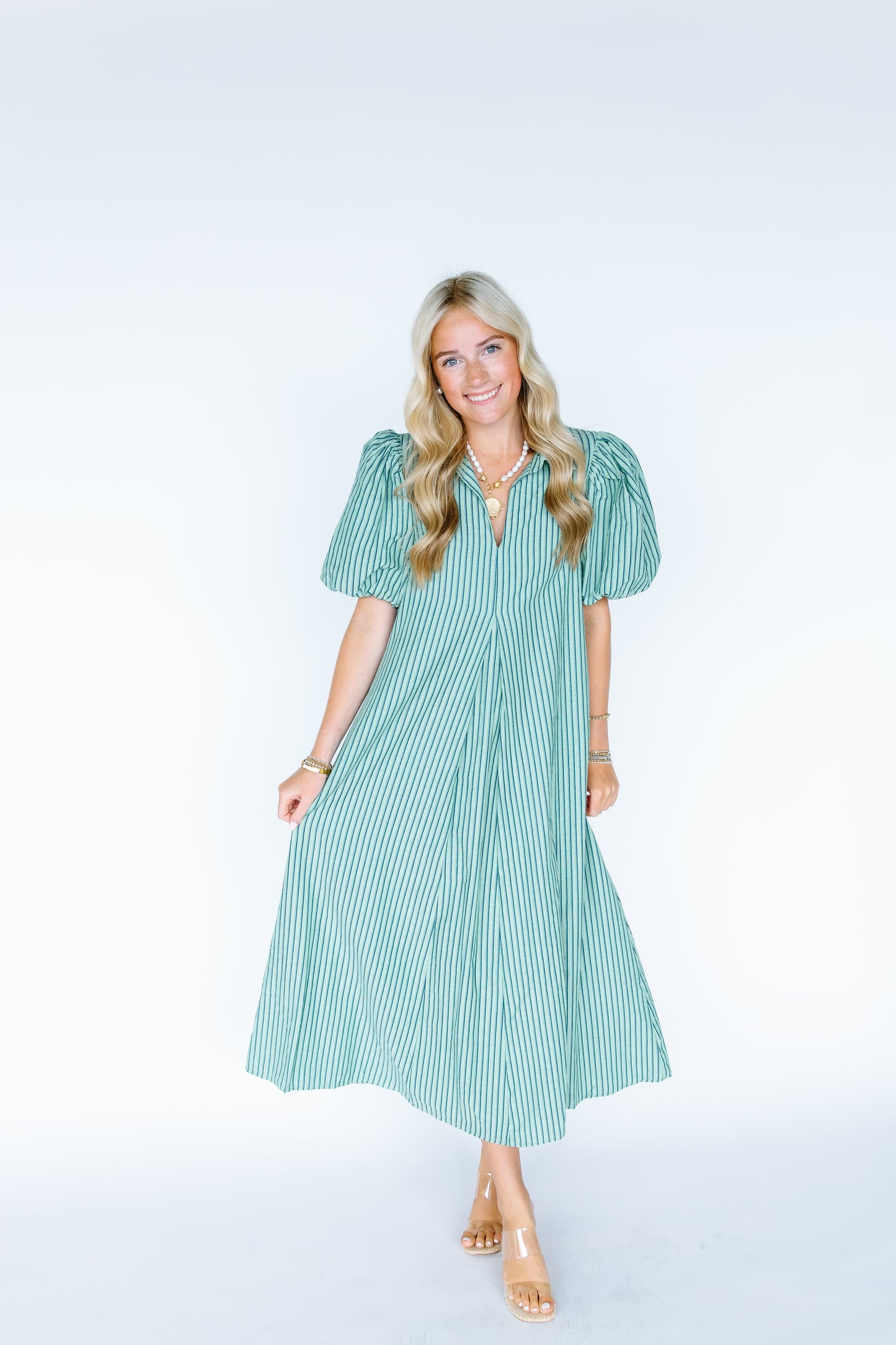 TO THE FUNCTION STRIPE DRESS