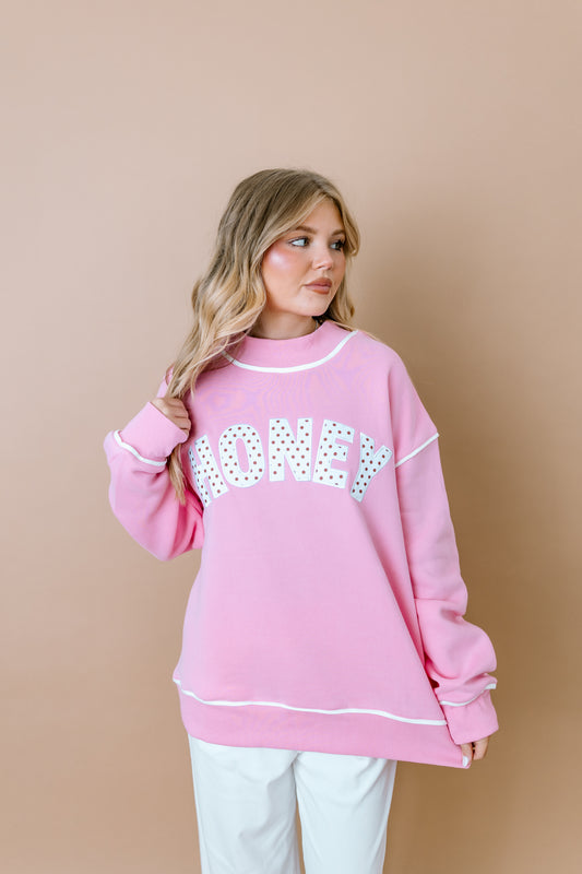HONEY PINK AND BROWN MOCKNECK