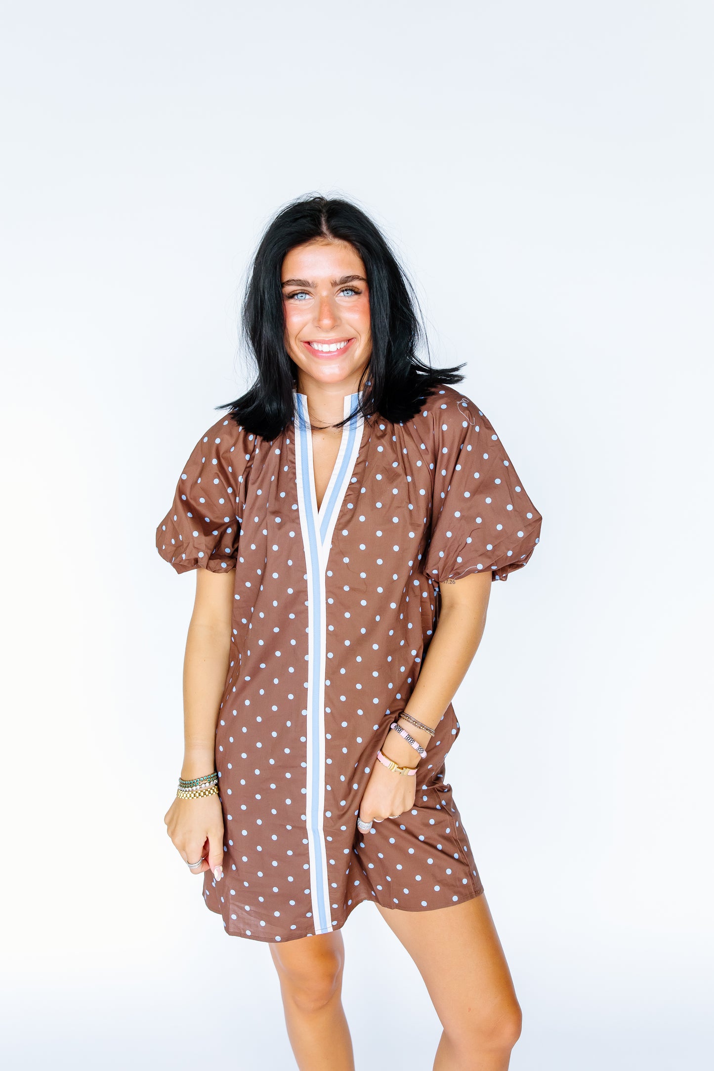 OPEN UP POLKA DOT MINI DRESS-2 COLORS