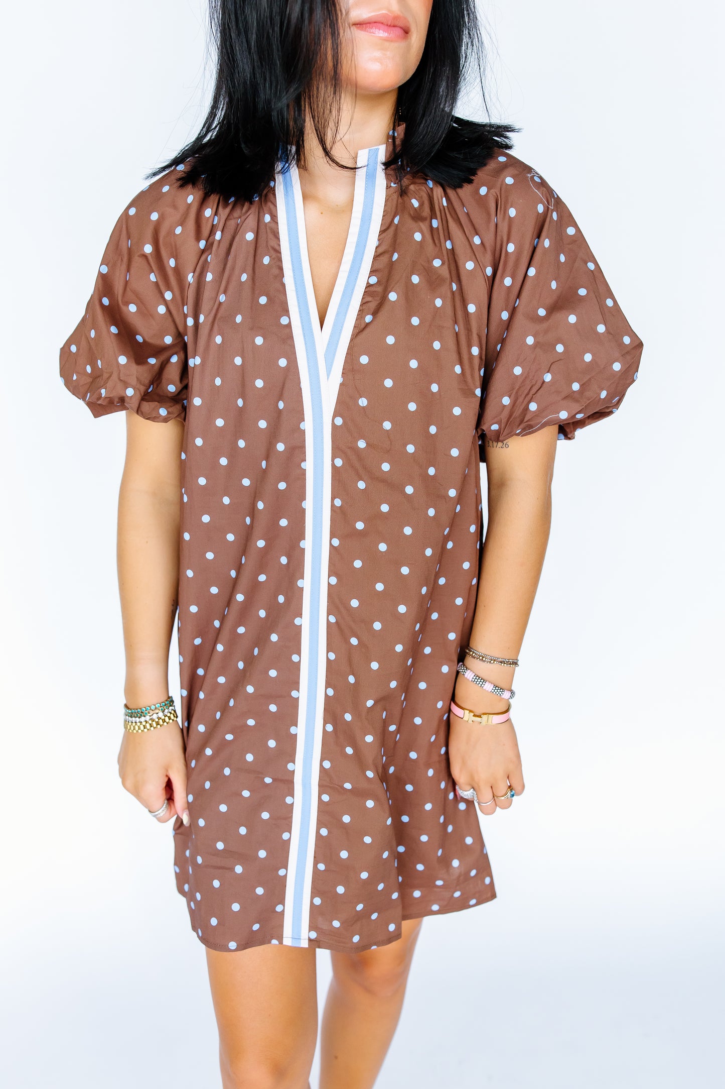 OPEN UP POLKA DOT MINI DRESS-2 COLORS