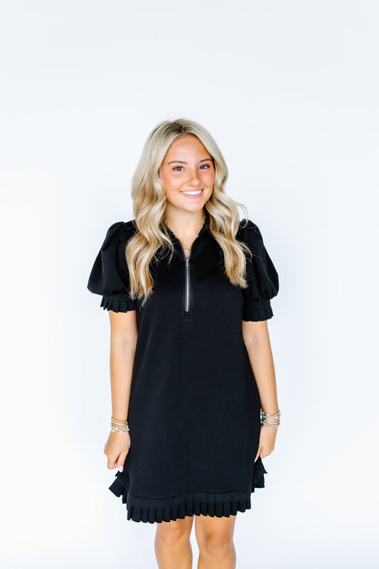 ON THE GO RUFFLE MINI DRESS- 3 COLORS