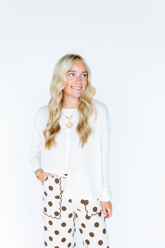 LIGHTWEIGHT BUTTON UP CARDIGAN