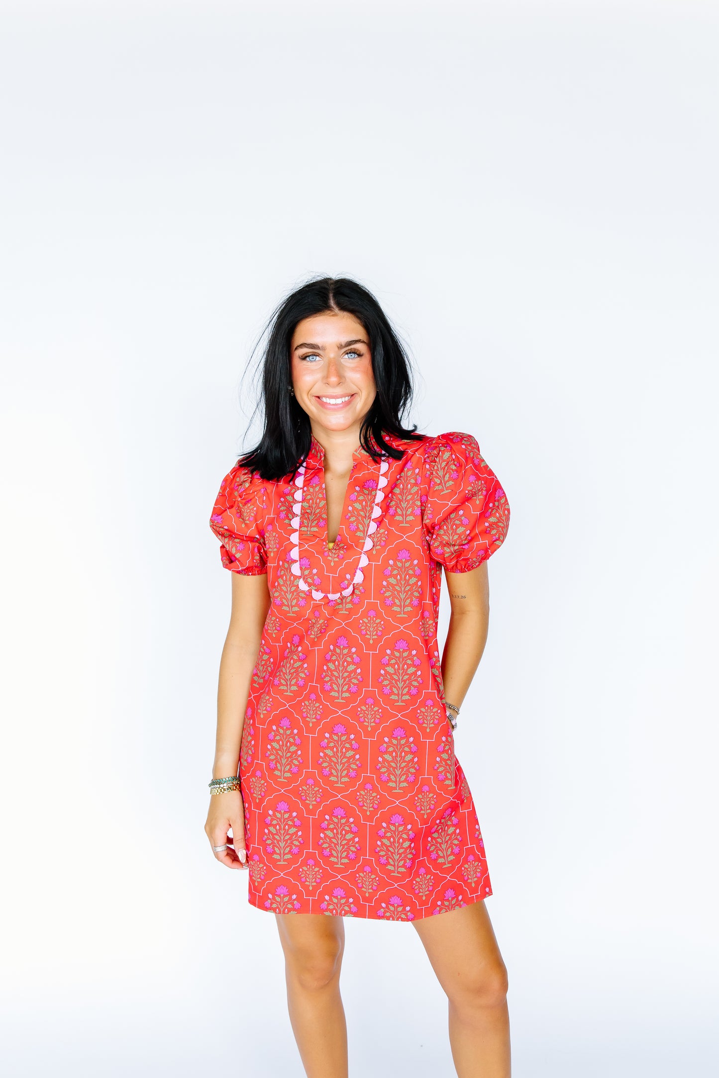 FRESH AIR FLORAL MINI DRESS