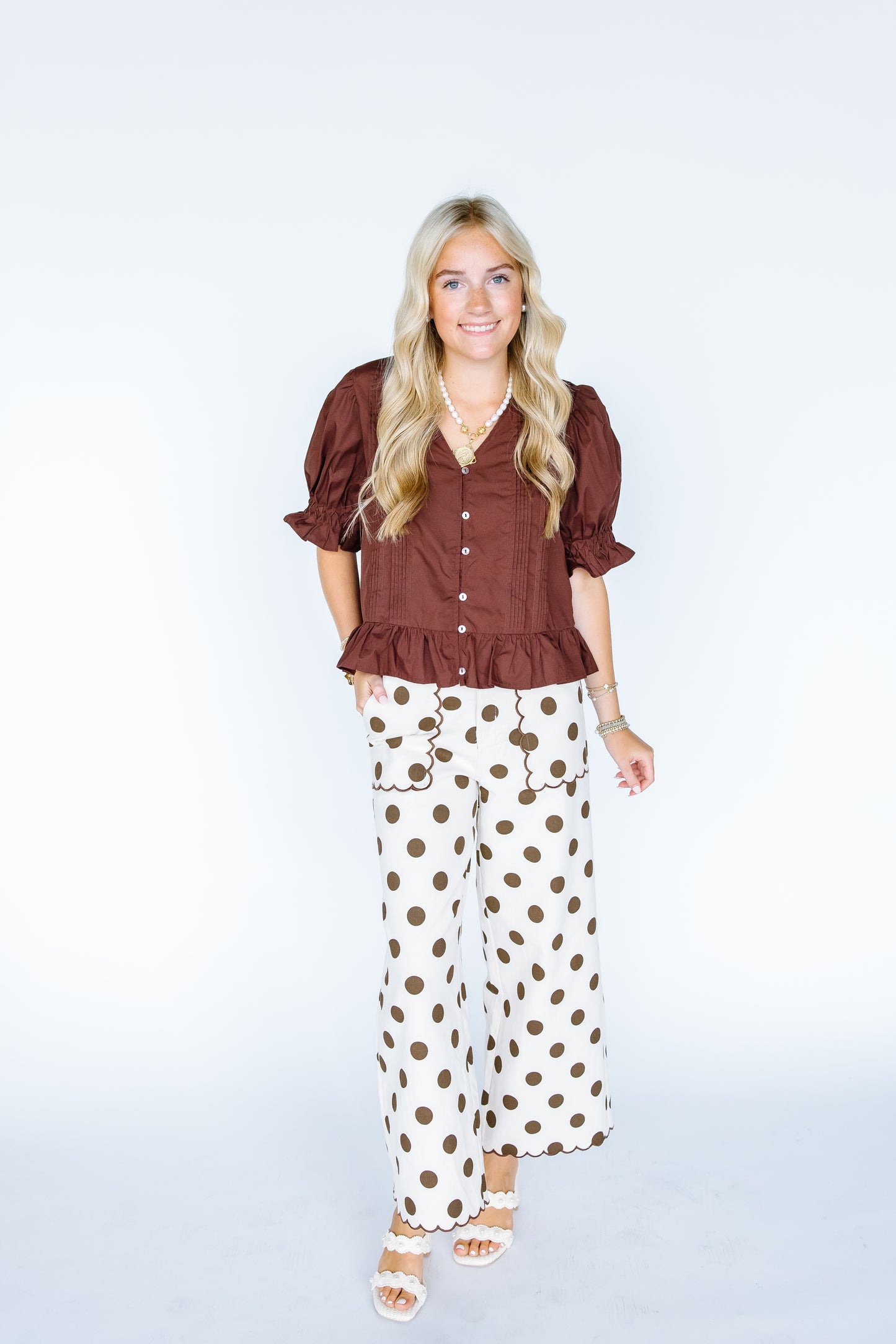 HERE WE ARE RUFFLE TOP
