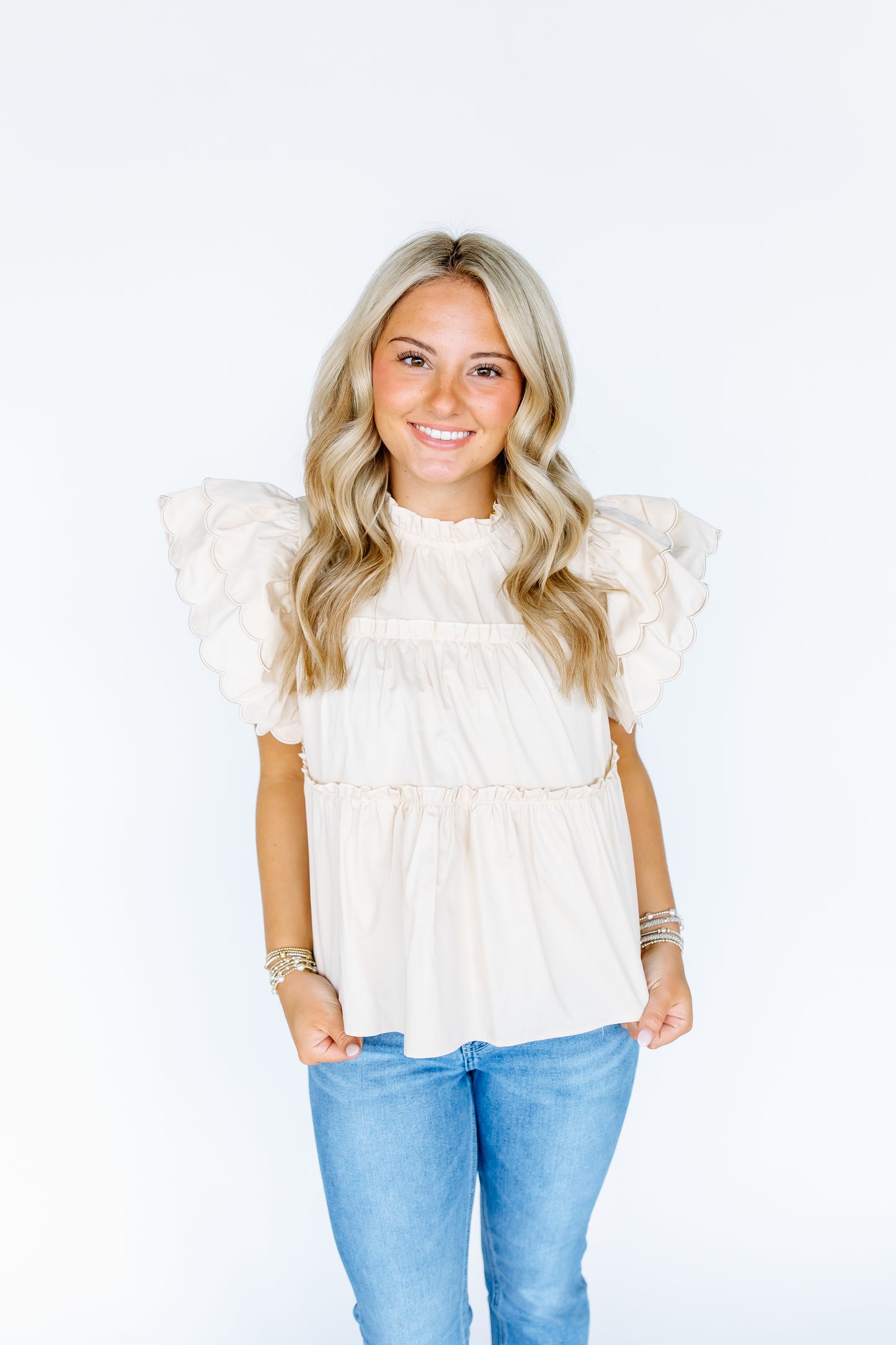 DRAMATIC RUFFLE TOP