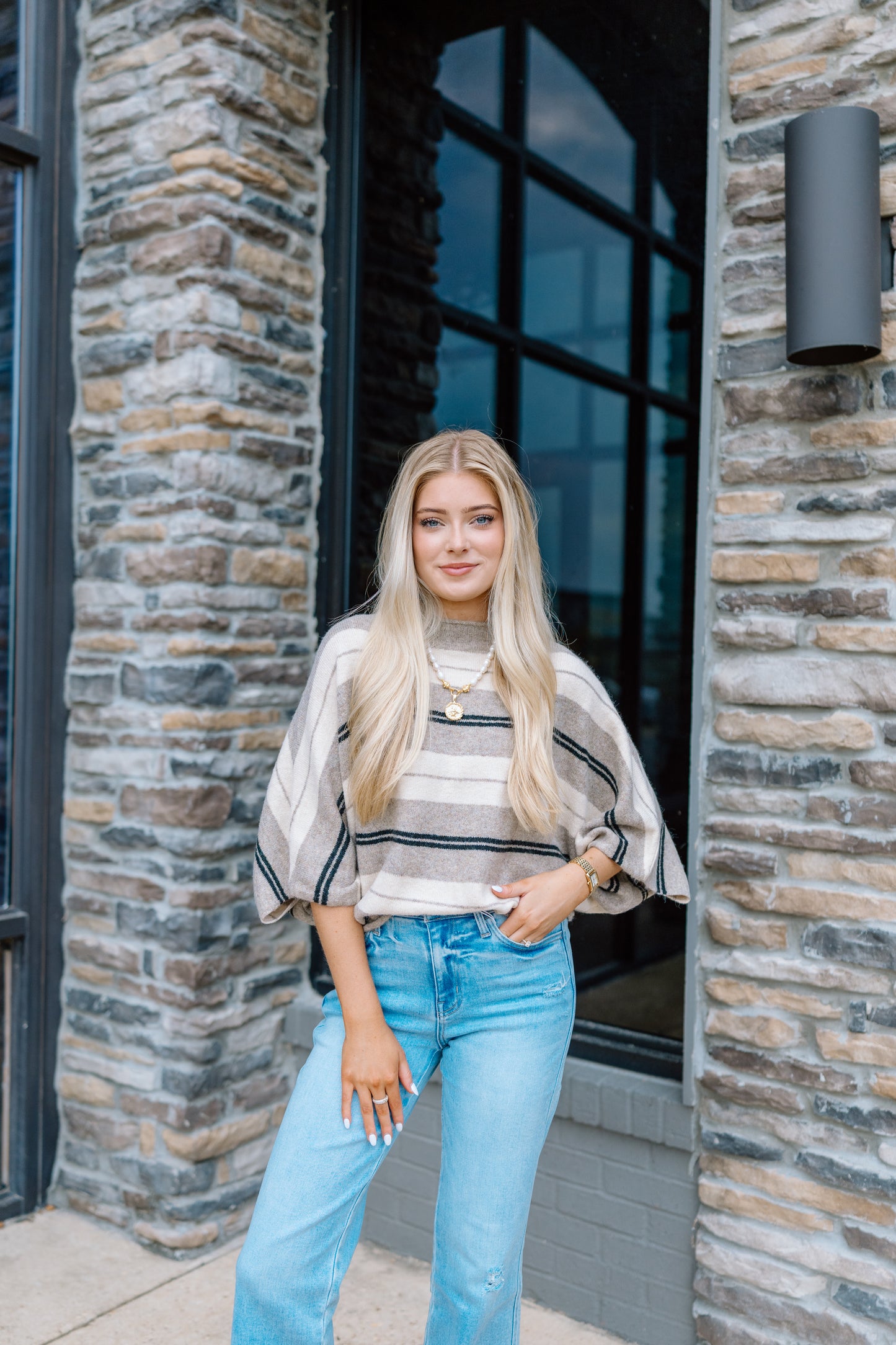 VEDA STRIPE KNIT TOP