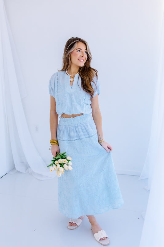 FLORAL EMBROIDERY COTTON SET