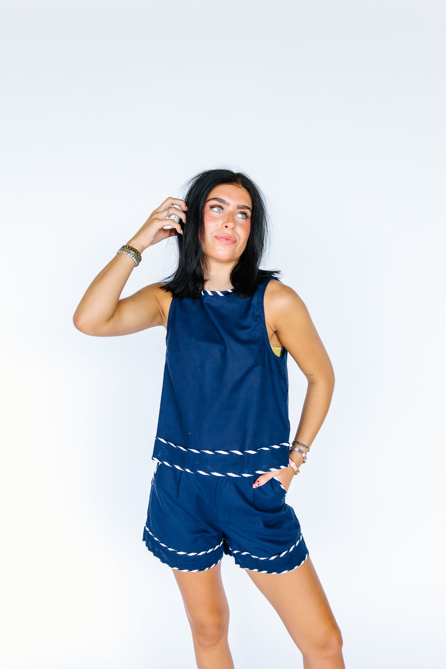 IN YOUR EYES STRIPE DETAIL SET