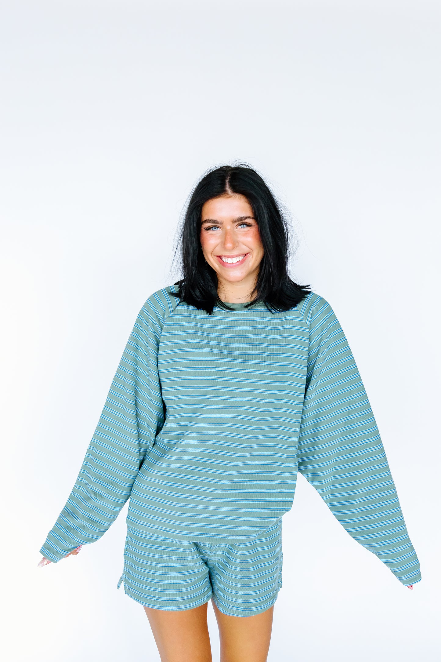 MALIA STRIPED KNIT SHORT SETS