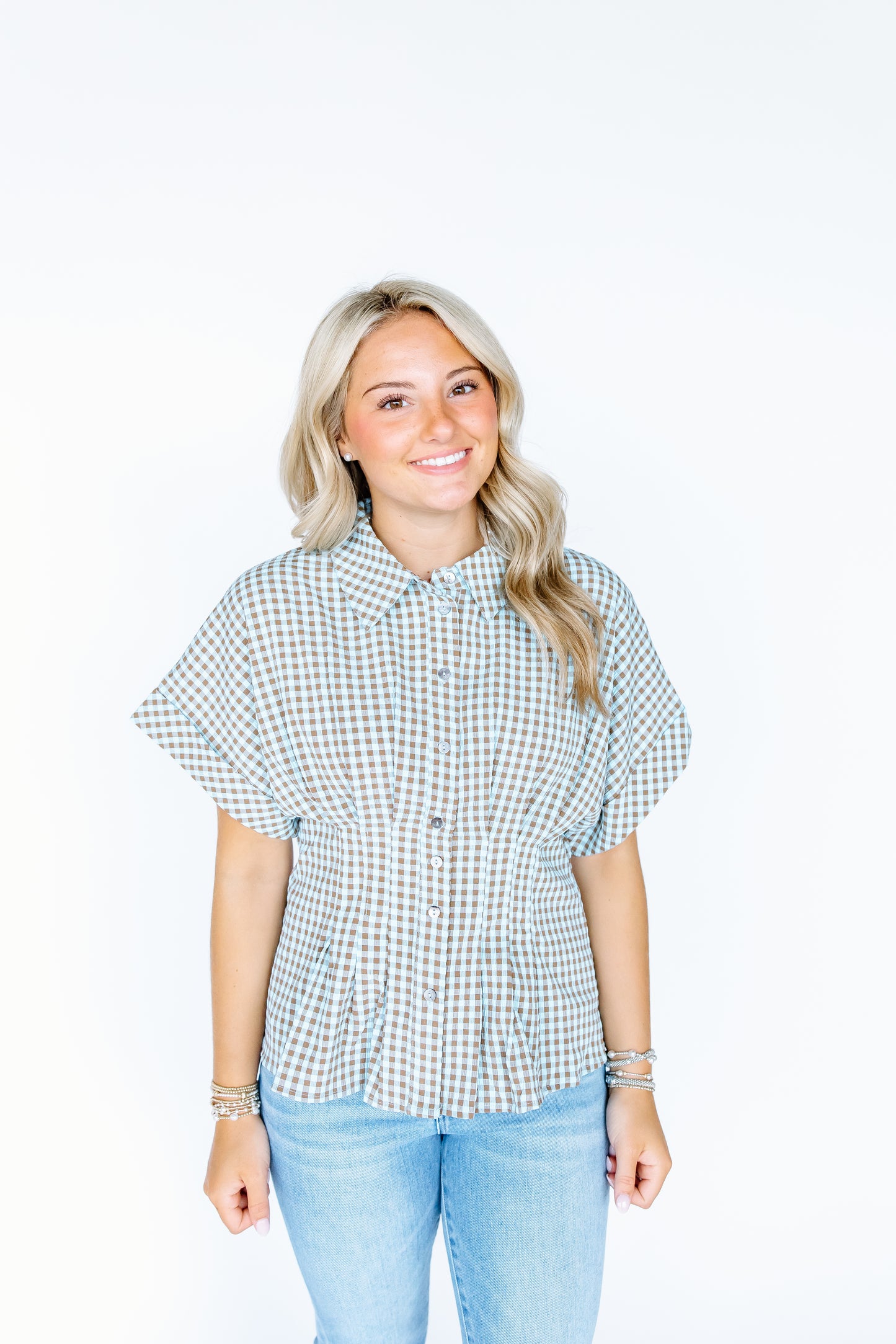 MANY WAYS GINGHAM TOP