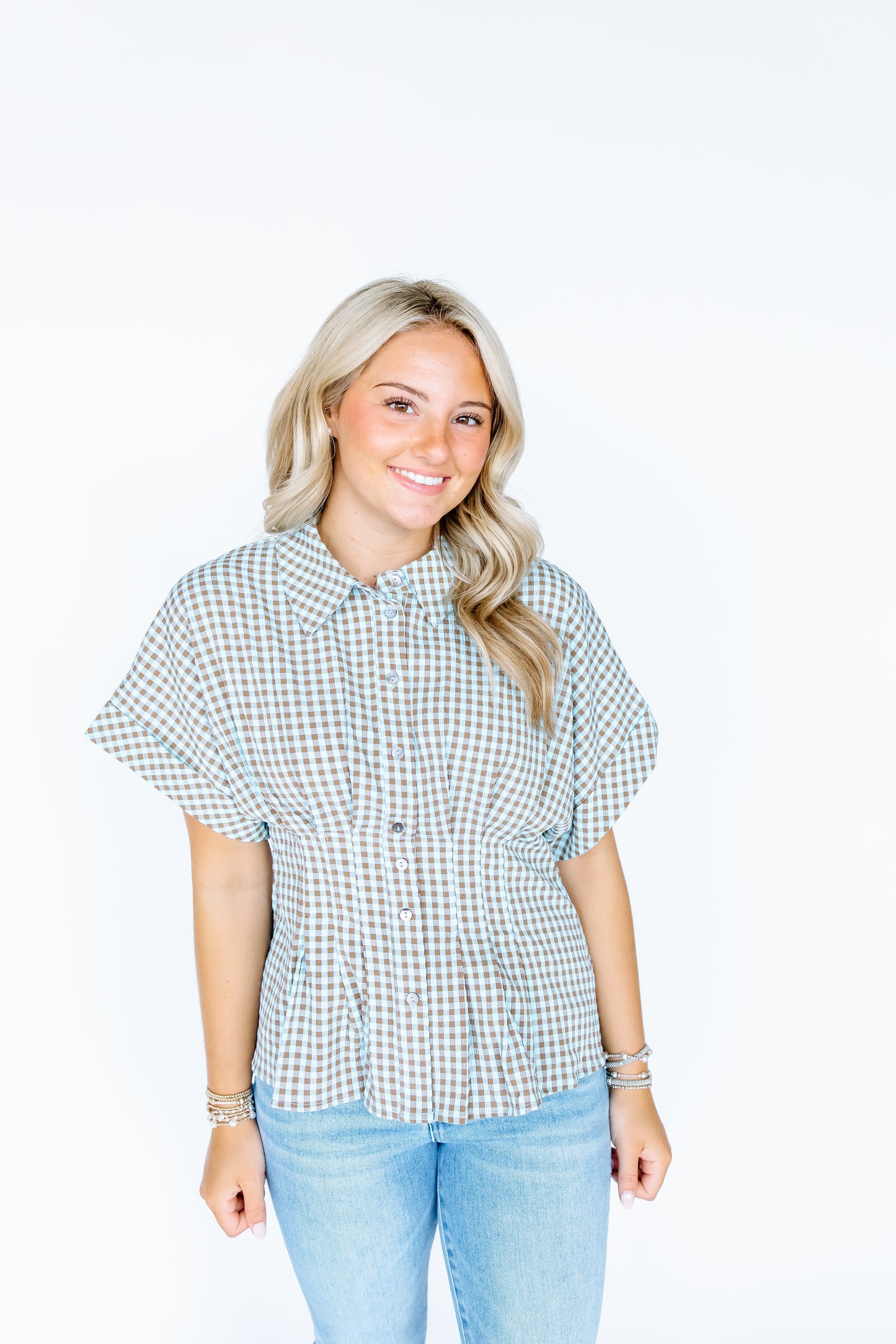 MANY WAYS GINGHAM TOP