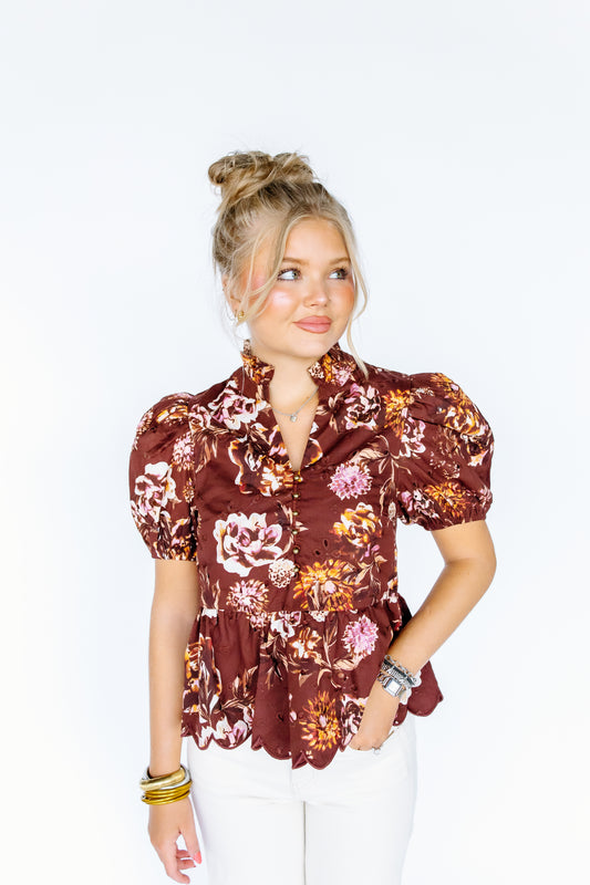 YOU WERE THERE FLORAL TOP