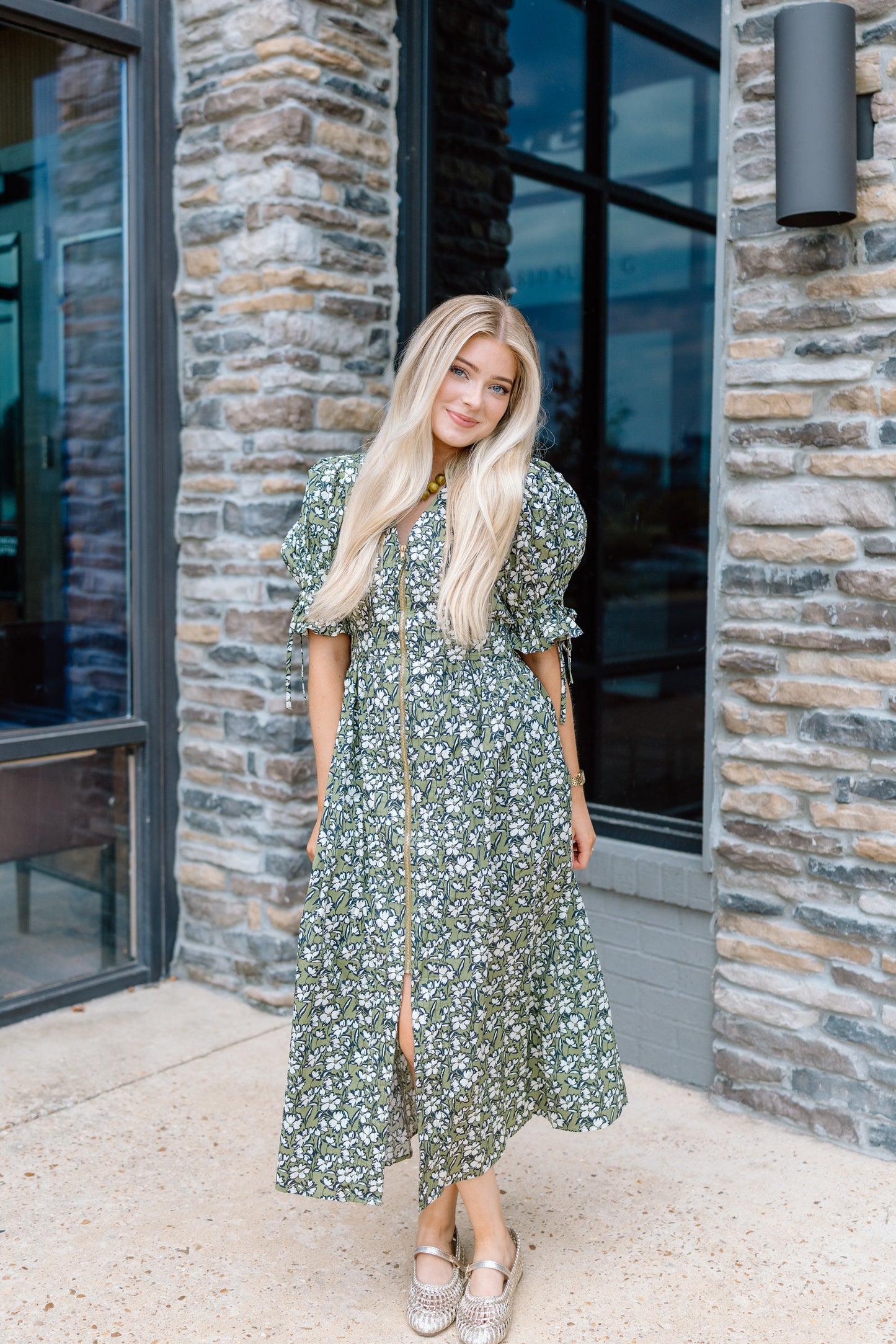AND NOW FLORAL MIDI DRESS
