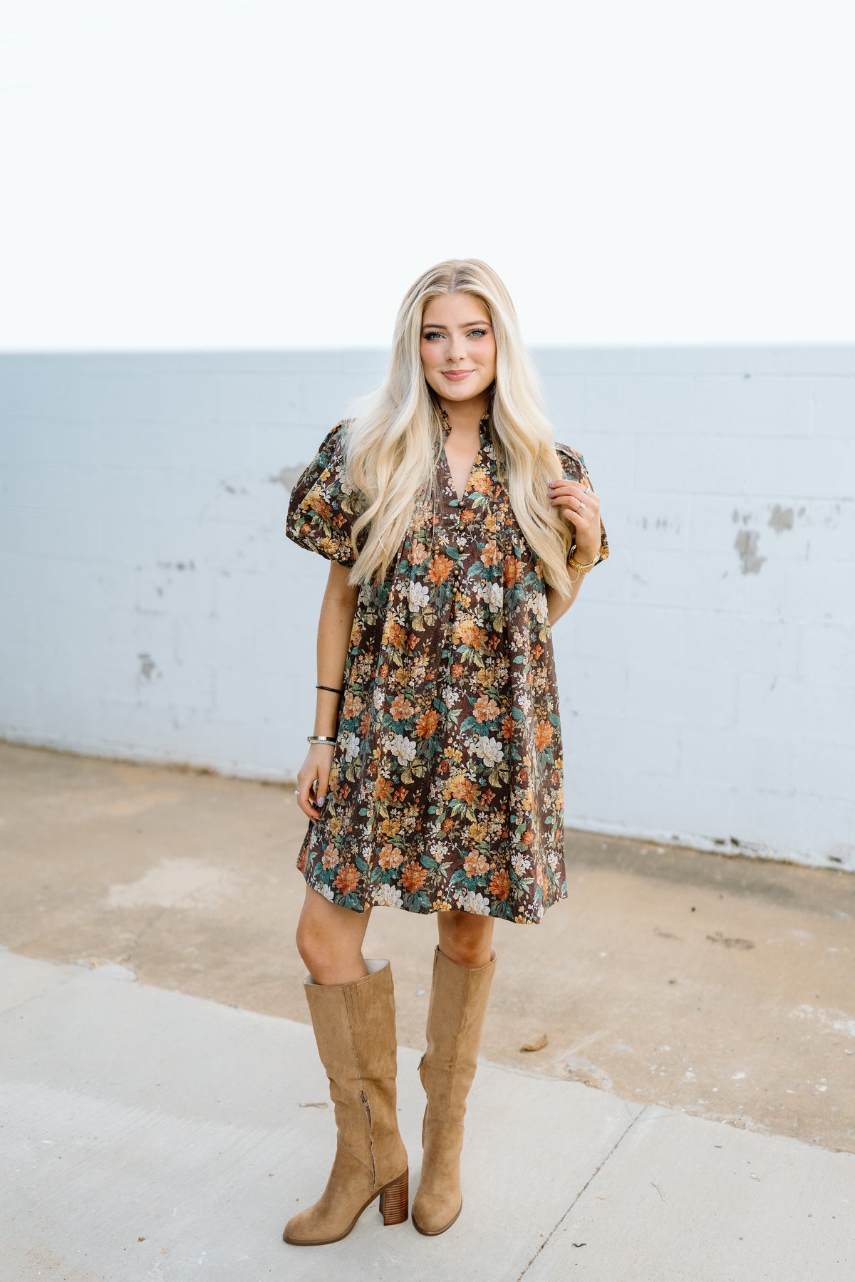BE WISE FLORAL MINI DRESS
