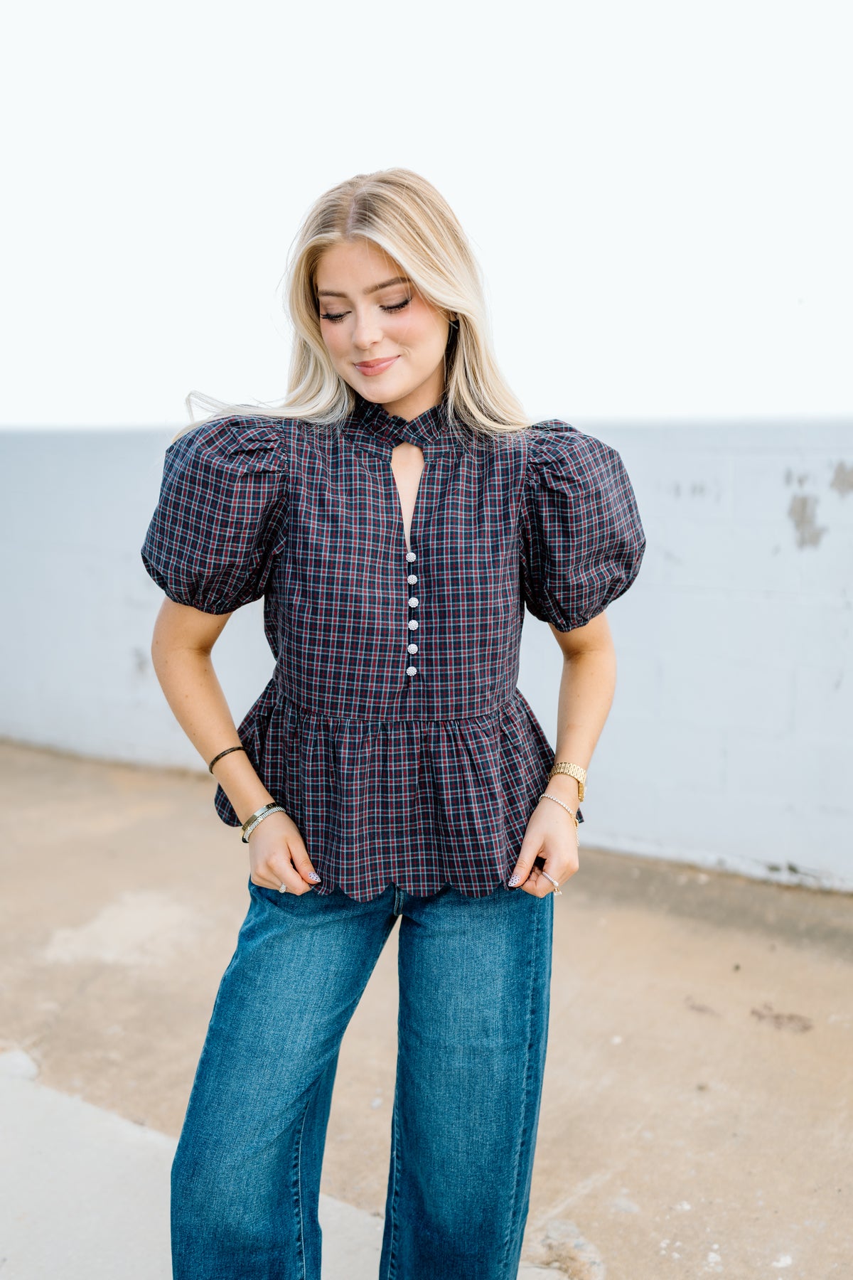 ANYTHING TO DO BLOUSE TOP