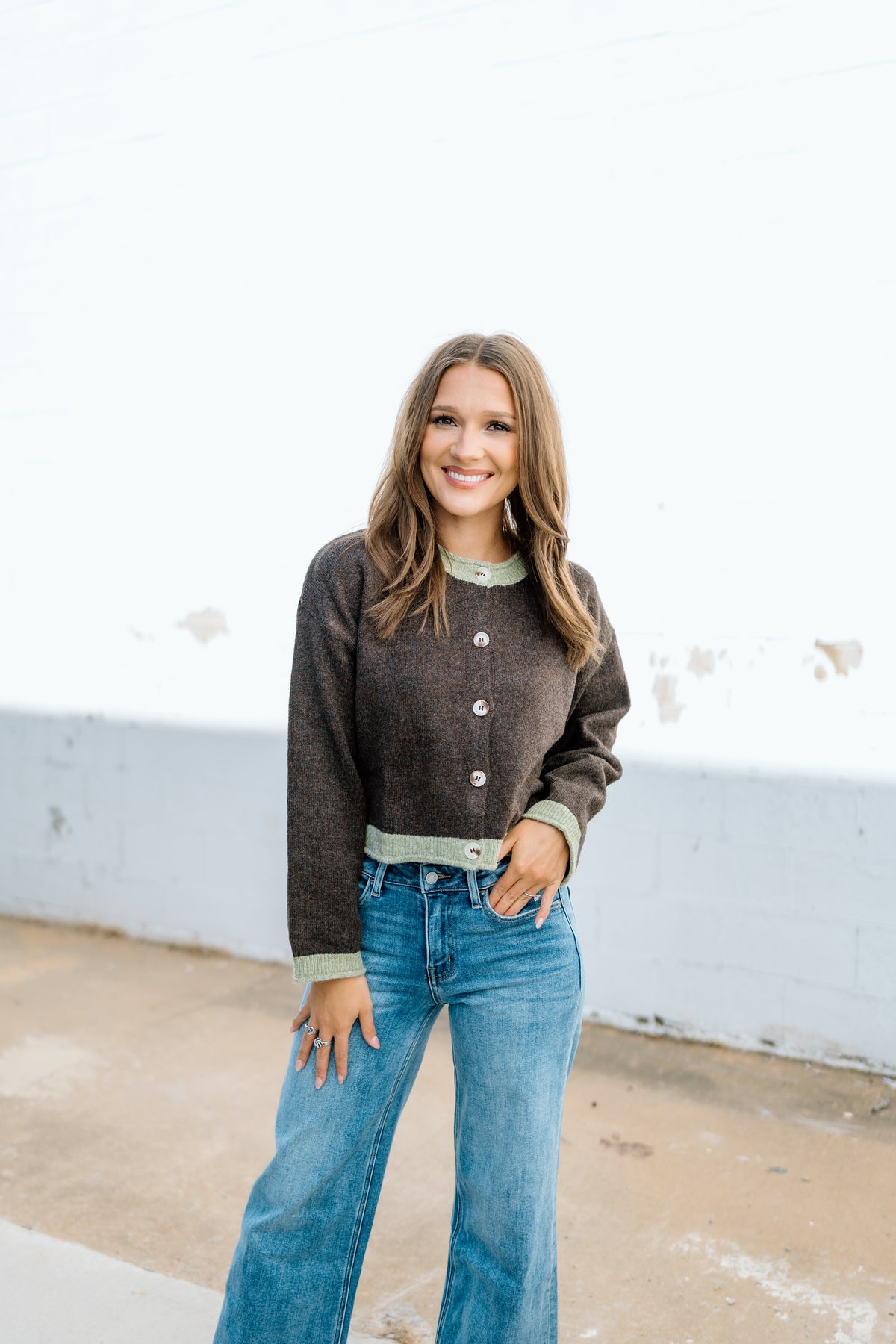 CONTRAST HEM DETAIL SWEATER