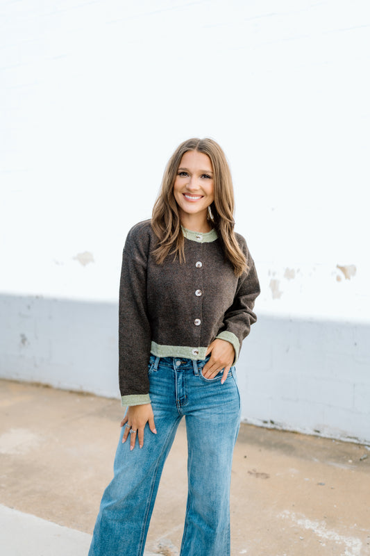 CONTRAST HEM DETAIL SWEATER