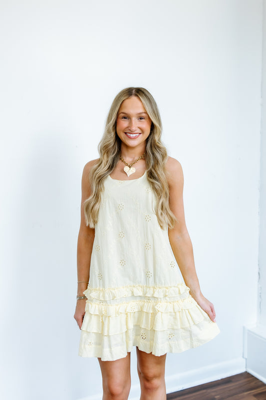 HANA EYELET MINI DRESS