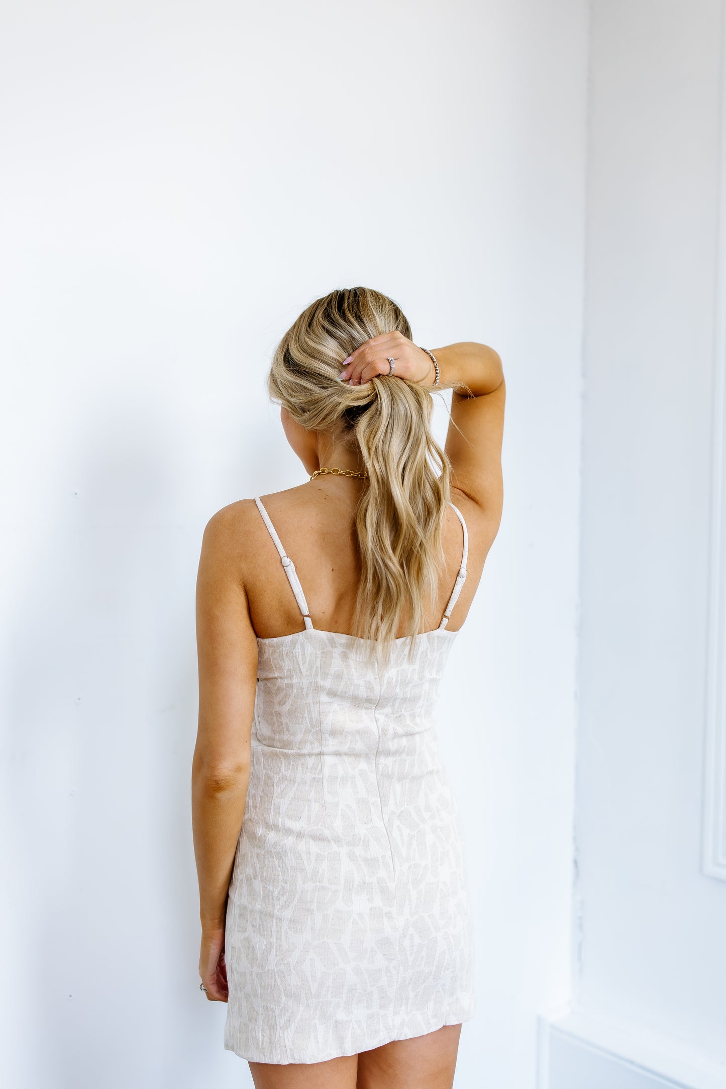 BUCKLE BOW MINI DRESS