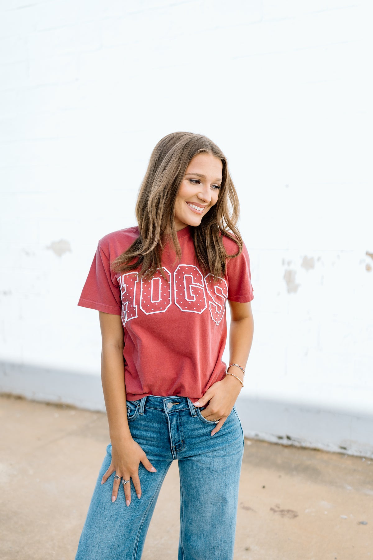 Arkansas Razorbacks Polka Dot Puff Ink Cardinal CC Tee