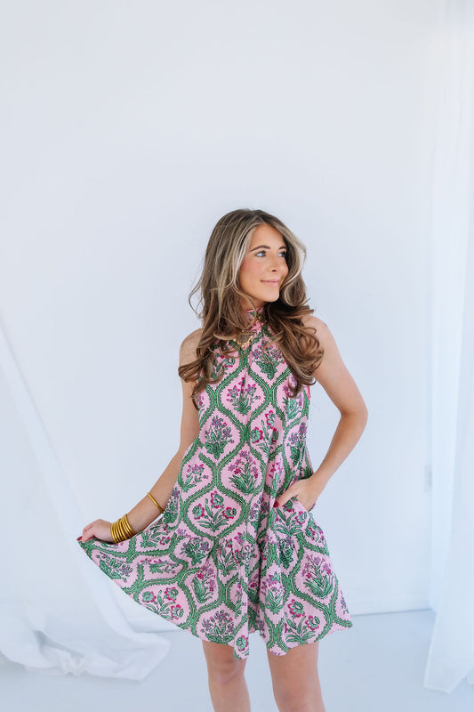 WHAT DOES IT MEAN FLORAL MINI DRESS