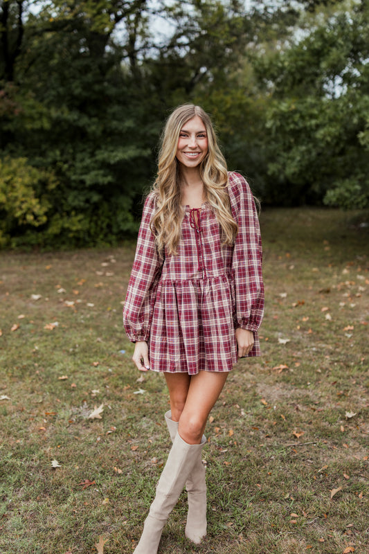 AALIYAH PLAID MINI DRESS