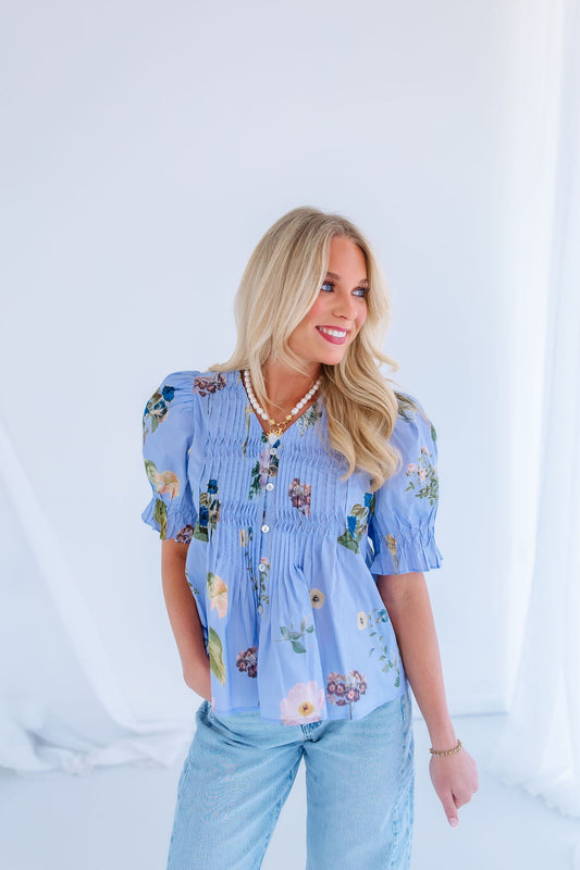MAYBE THE DISTANCE FLORAL TOP