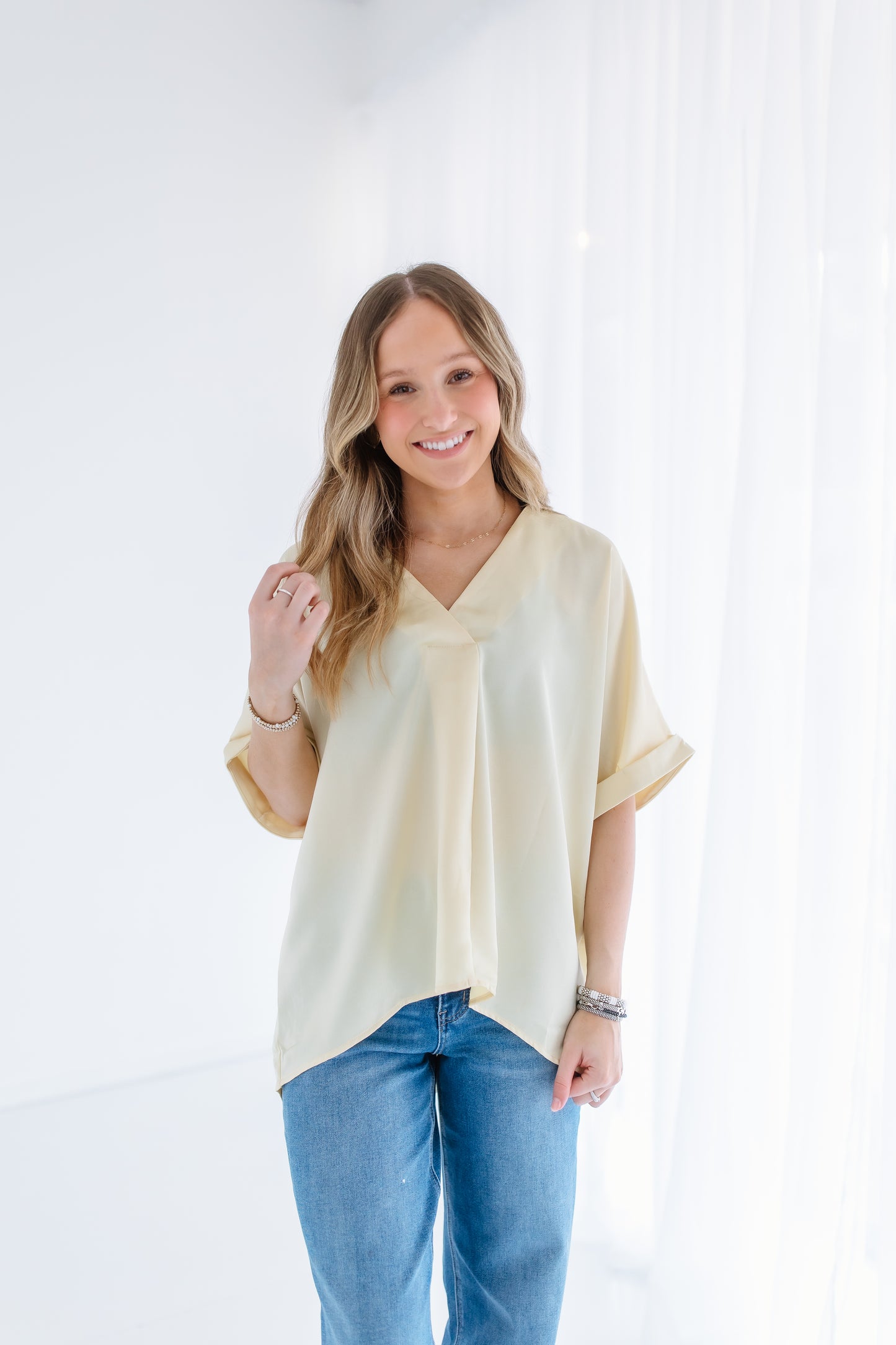 ICONIC HIGH LOW BLOUSE