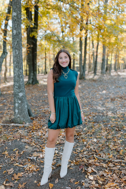 REMINDING YOU FITTED BUBBLE MINI DRESS