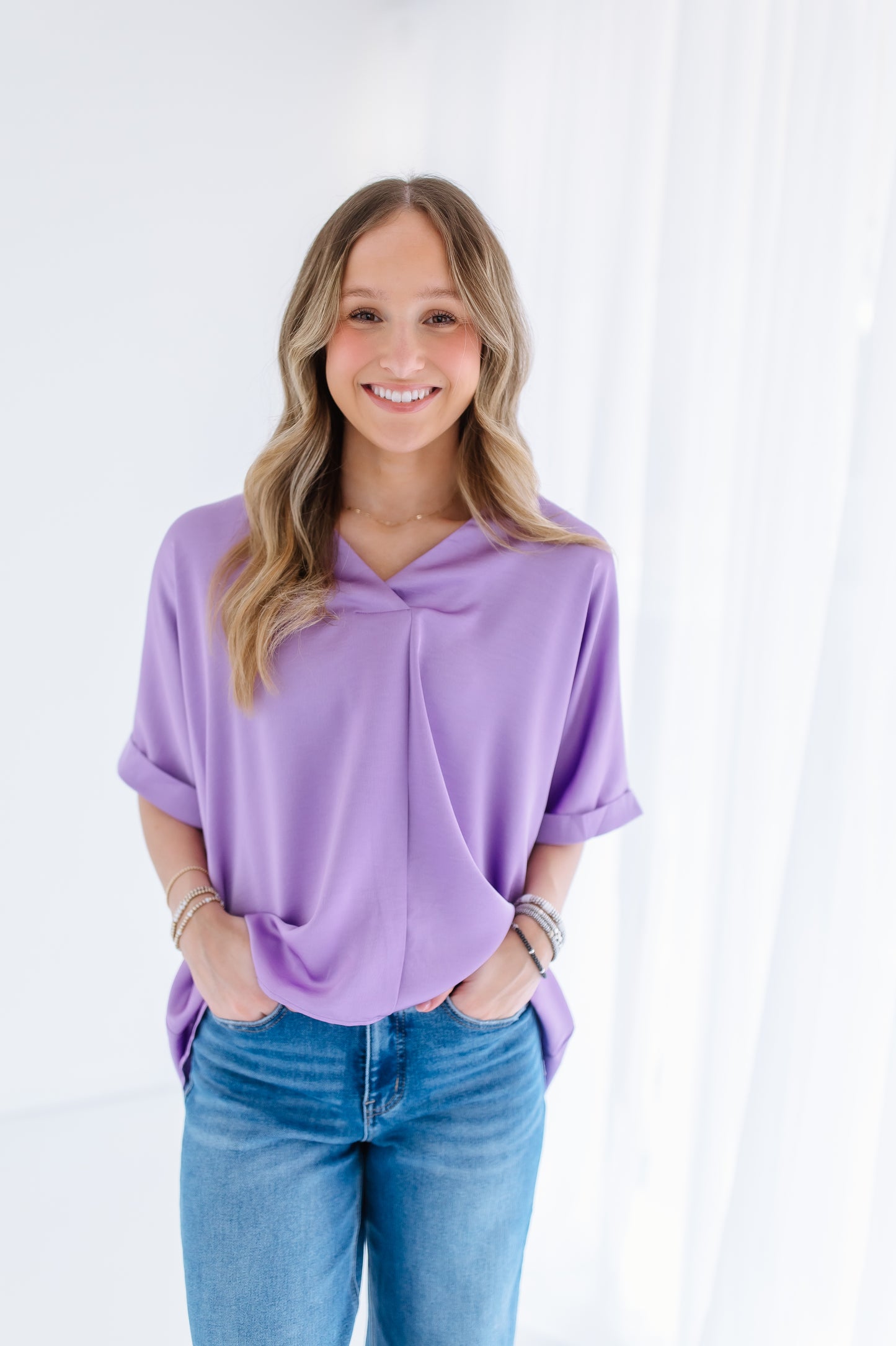 ICONIC HIGH LOW BLOUSE