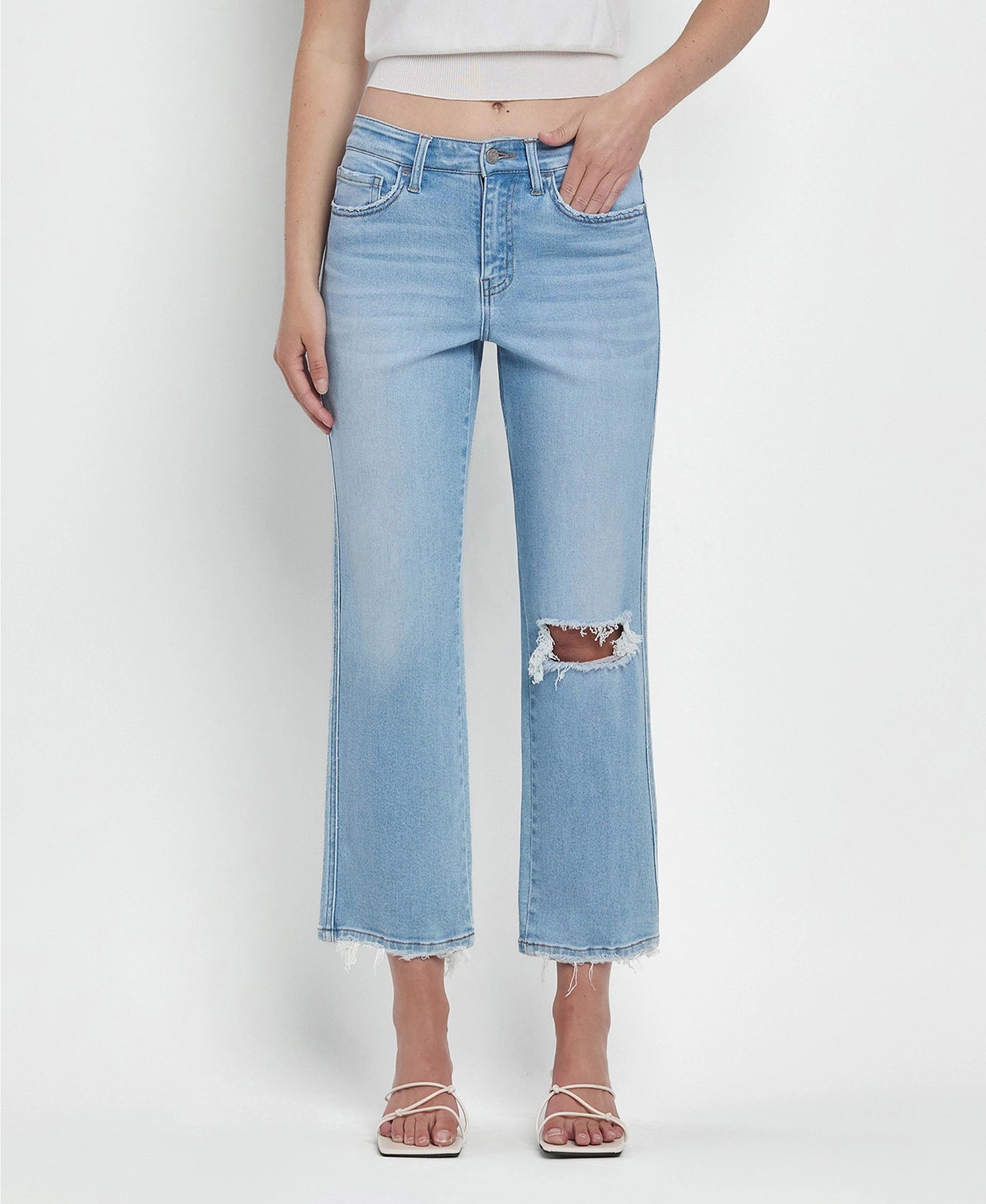 VICTORIA HIGH RISE REGULAR STRAIGHT JEANS