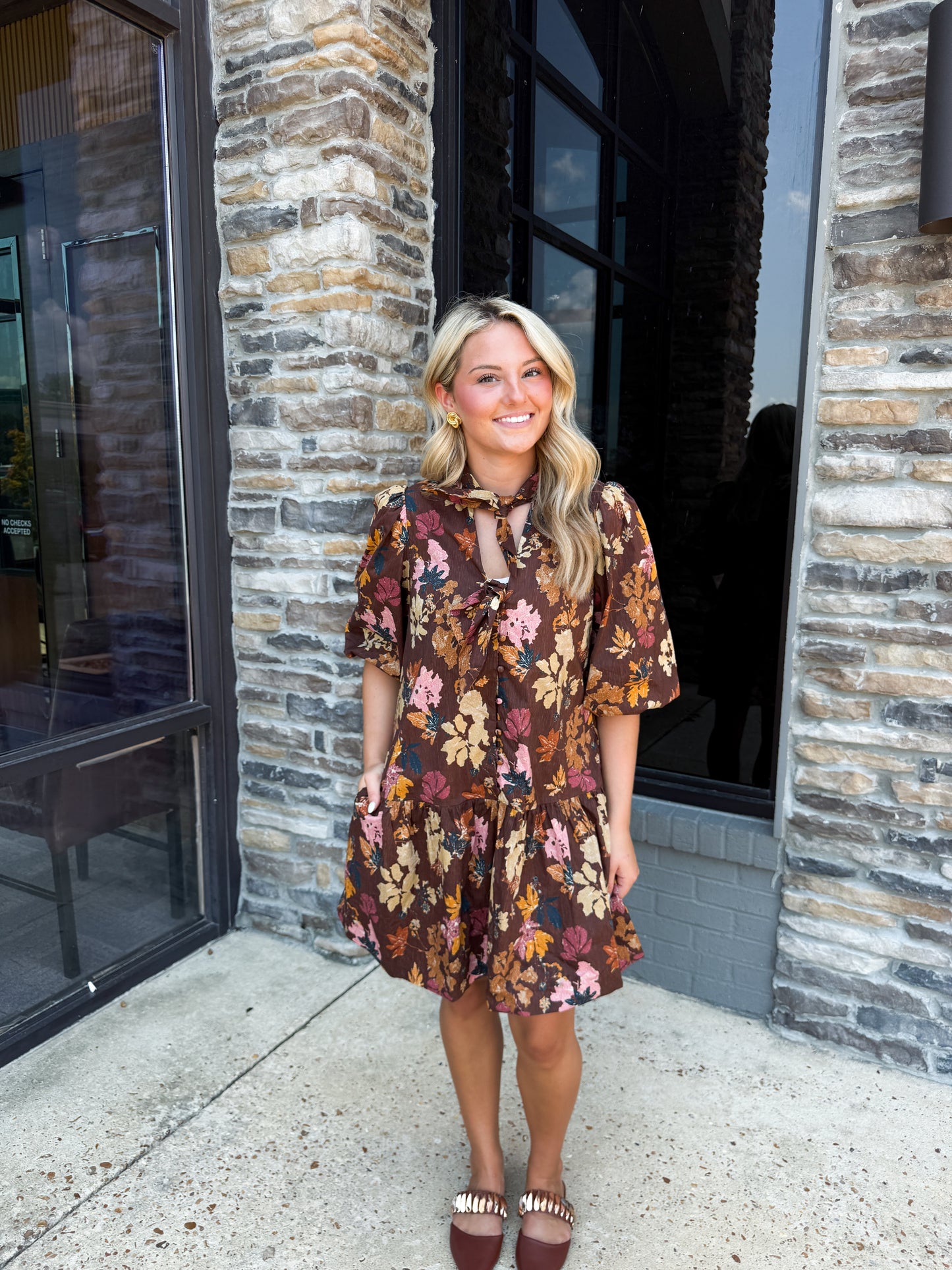 DID YOU FLORAL MINI DRESS