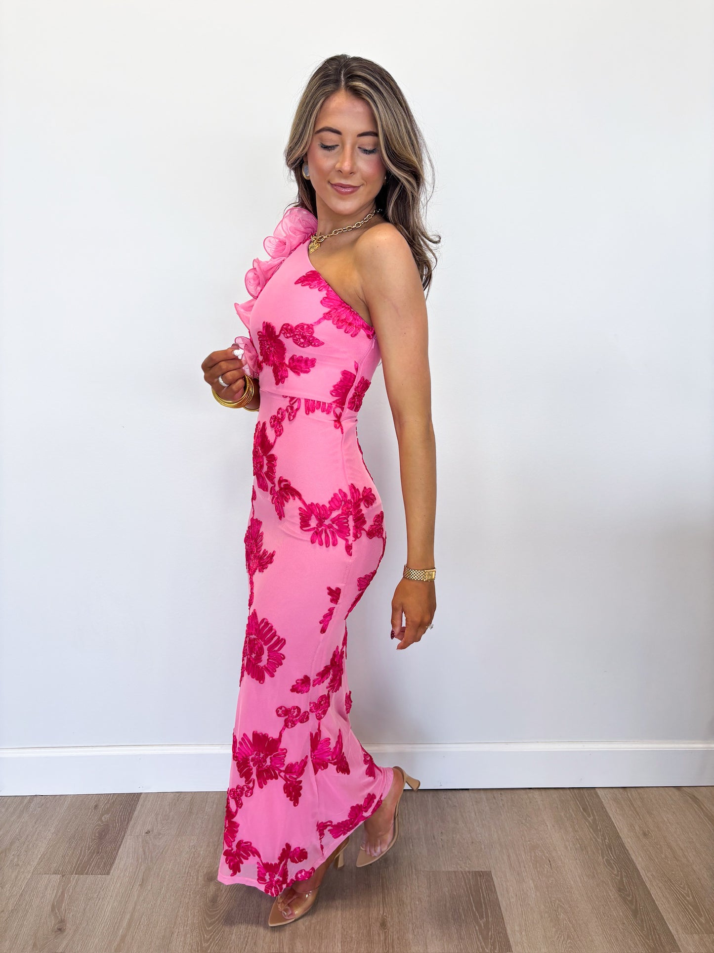 HONEYSUCKLE FLORAL MAXI DRESS