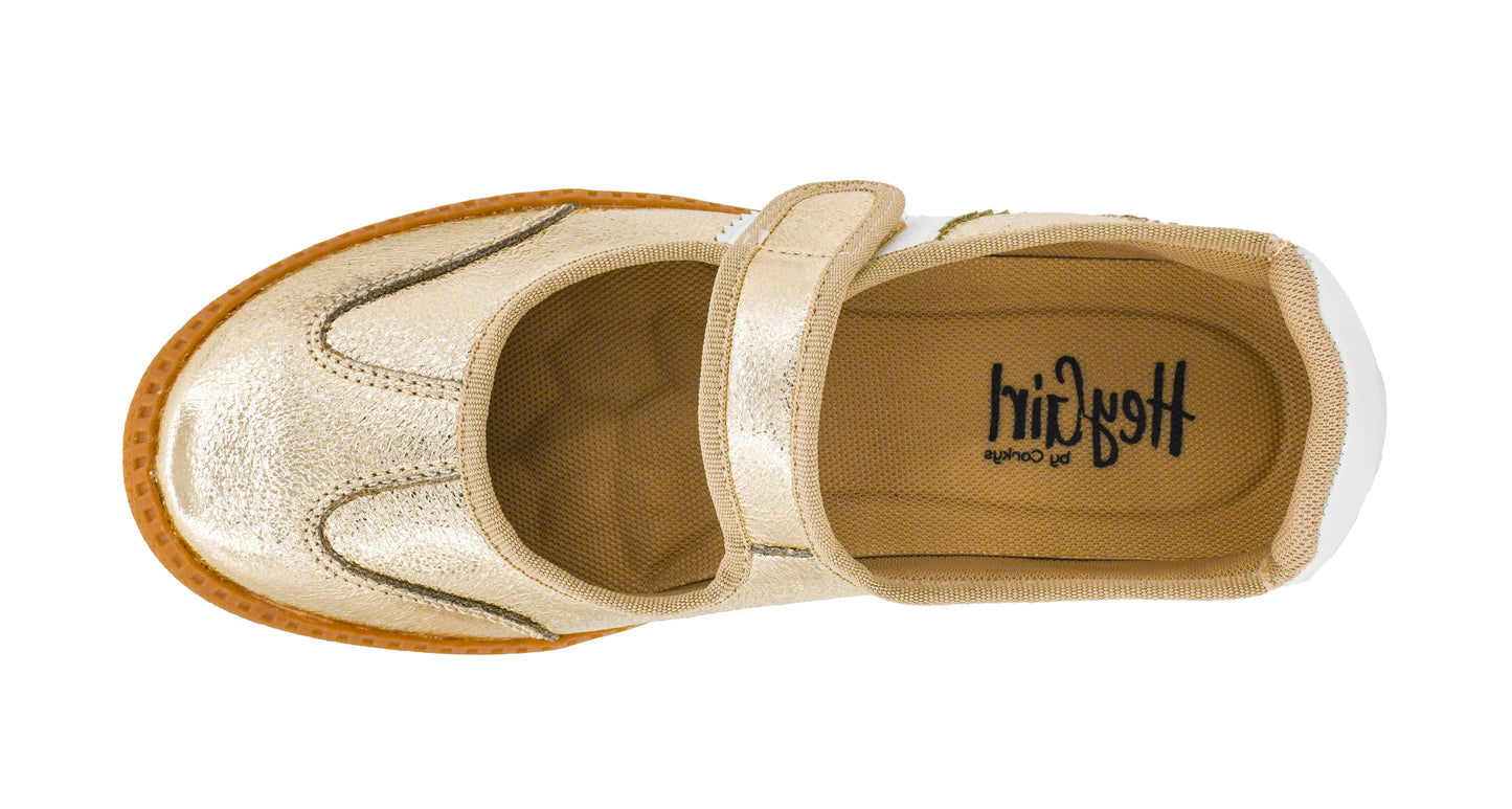 CORKYS CALM DOWN GOLD MARY JANE SNEAKERS