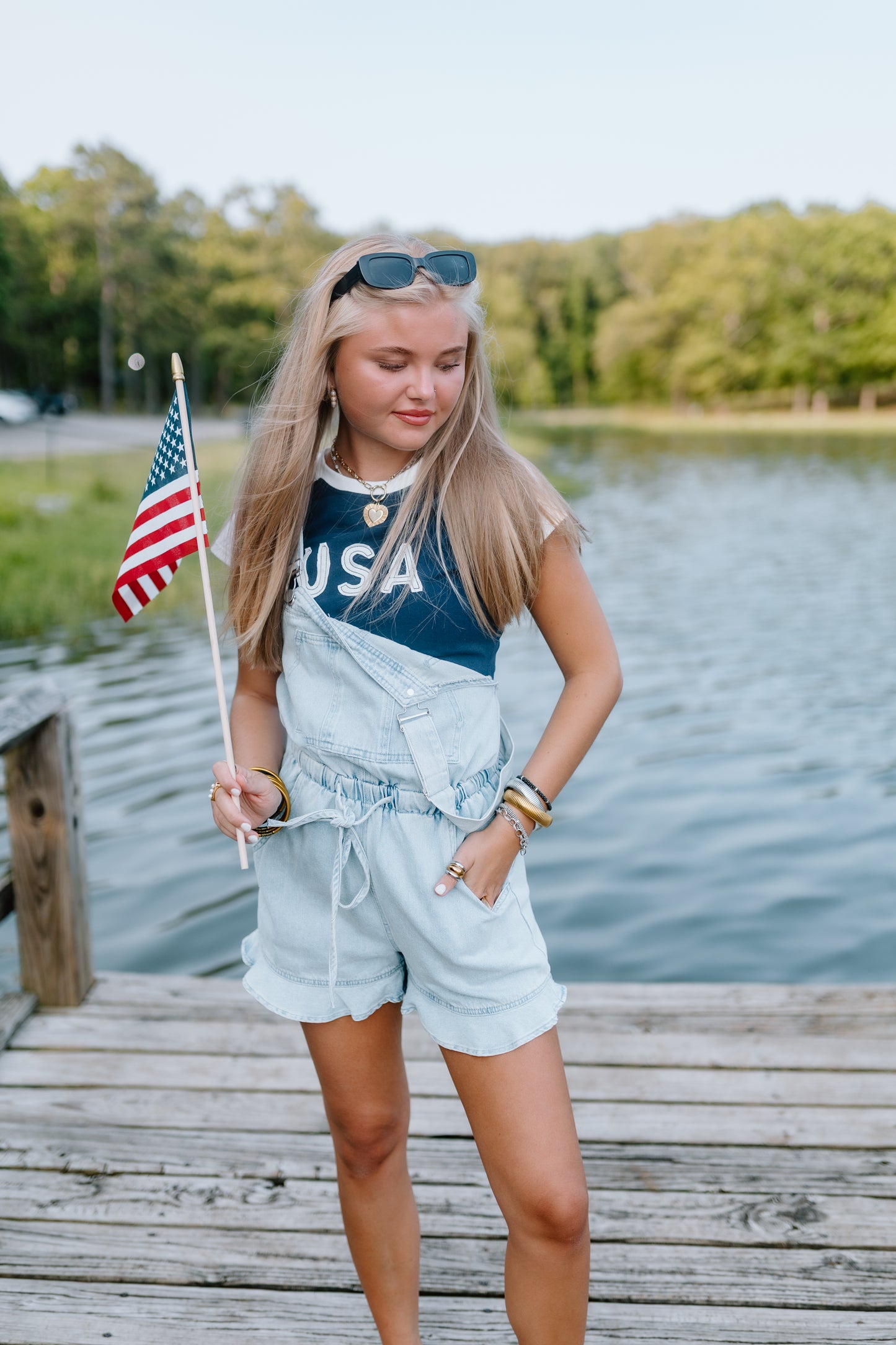 CAP SLEEVE USA BABY TEE