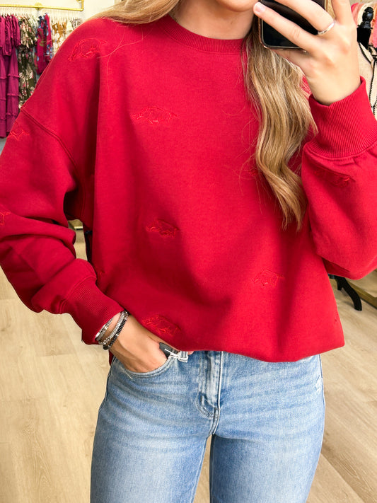 ARKANSAS RITTER REPEAT CREW NECK