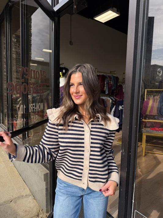 CUP OF COFFEE RUFFLE SWEATER