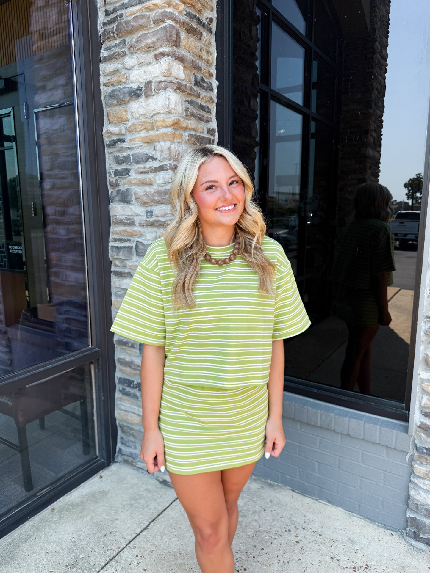 STRIPE LOUNGE SKIRT SET