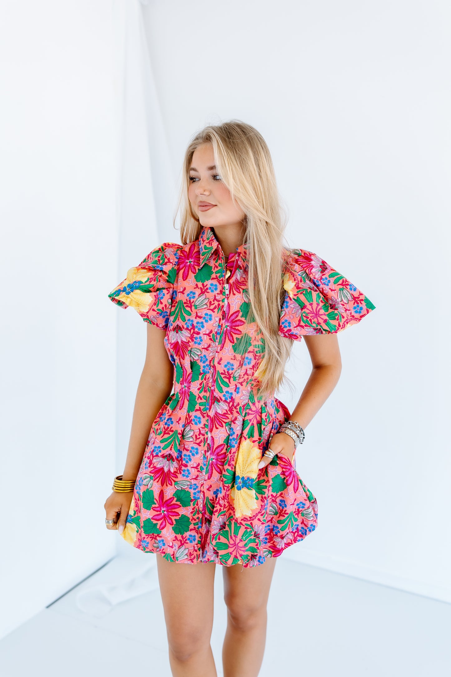 GINA FLORAL MINI DRESS