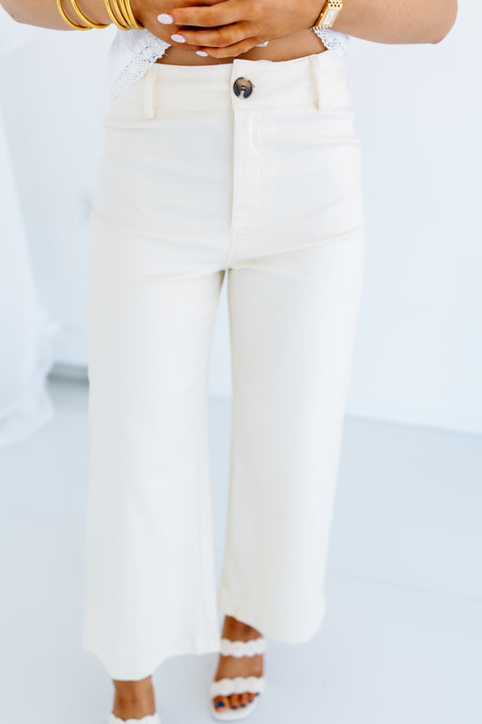 IVORY HIGH WAIST PANTS