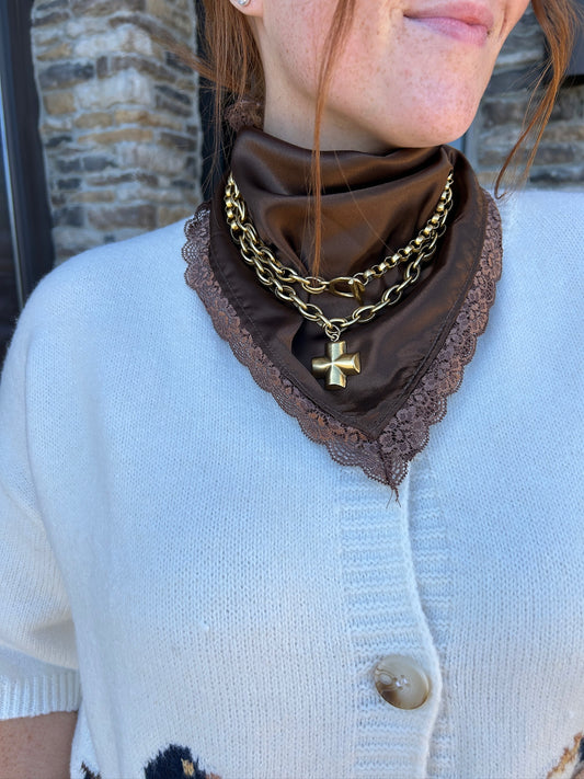 LACE TRIM SCARF